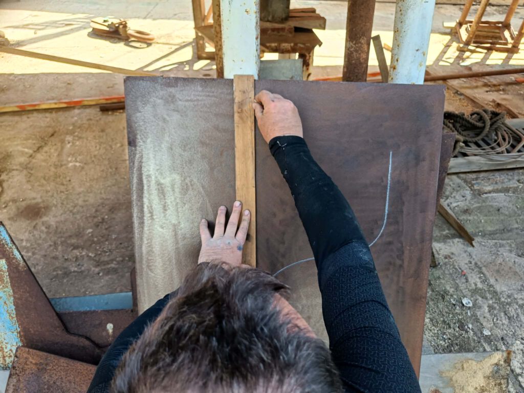 Hands-on GRP (fibreglass) repair training in the Seamanship Academy boat building workshop