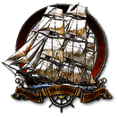 Seamanship Academy logo — ship's wheel and mast emblem